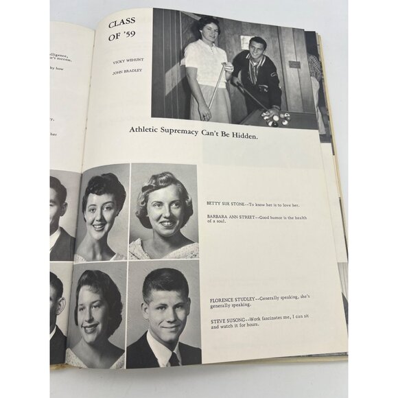 1959 Appalachian Yearbook Maryville High School Rebels Vintage Tennessee - Picture 3 of 8